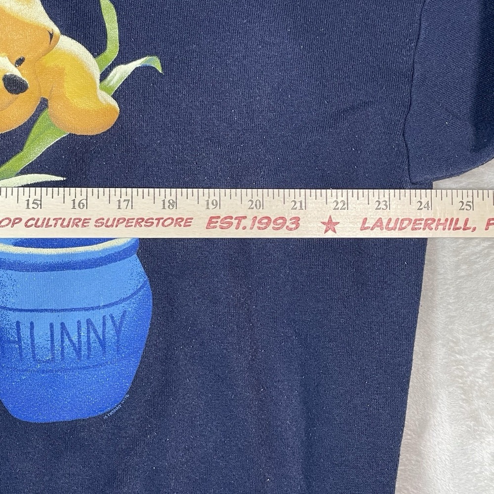 Vtg‎ Disney Winnie The Pooh Graphic Sweatshirt Mens L XLCrewneck Blue 90s Retro - Picture 6 of 7